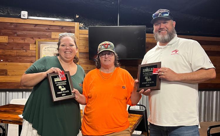 The annual Spring Ho 42 Tournament was held on Tuesday. First-place winners were announced as Judith Ann McGhee, at left, and Zach Taylor at right. courtesy photo | holly hines