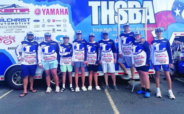 COURTESY PHOTO | LESLEY SANCHEZ Members of the Lampasas Fishing Team pose for a photo during an event during the season.