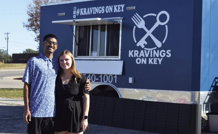 The Kravings on Key food truck, operated by Ron and Jessica Patel, is now serving customers outside the County Inn for breakfast. ERICK MITCHELL | DISPATCH RECORD