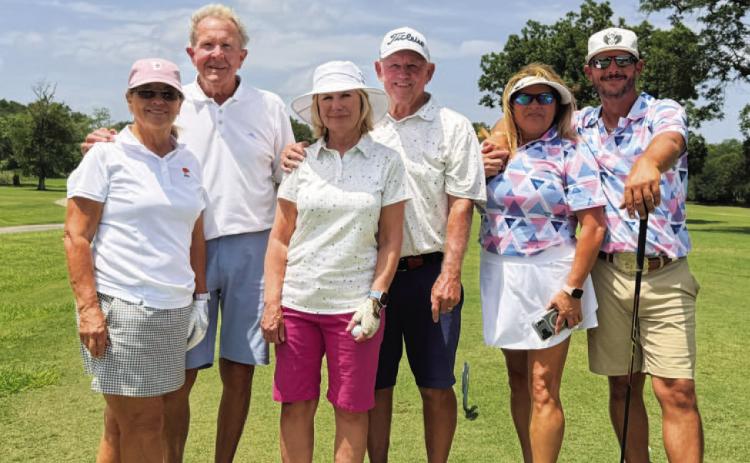 Groups like this were all over Hancock Park Golf Course for the Britches and Bows Tournament. COURTESY PHOTO