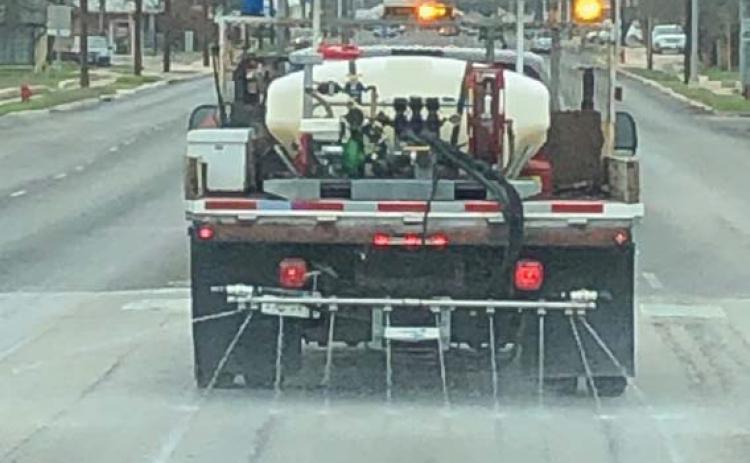 Public Information Officer Lisa Tipton said the TxDOT Brownwood District begins each winter season fully stocked with brine tanks and bulk salt on hand so crews are prepared to treat roadways if freezing temperatures are expected. court esy photo | texas depart ment of highways brownwood district