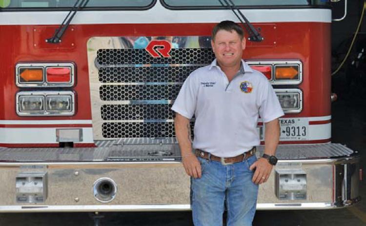 Justin Martin started as a volunteer firefighter with the Lampasas department as a high school student. He has been with the Kempner Volunteer Fire Department since 2009. erick mitchell | dispatch record