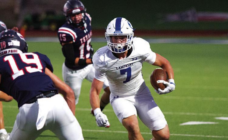 Jett Walker will look to continue his efficient rushing season in district play against Burnet tonight. HUNTER KING | DISPATCH RECORD