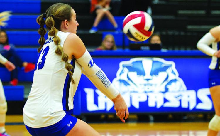 Abbey Green led the way in aces and contributed in several ways against Taylor last Friday. HUNTER KING | DISPATCH RECORD