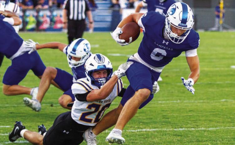 Junior wide receiver Brayden McLoughlin had his best performance of the season on Friday night, pulling in a team-high eight catches for 98 yards, plus one touchdown. McLoughlin’s role has quickly expanded this season. ANA SOFIA MEYER | DISPATCH RECORD