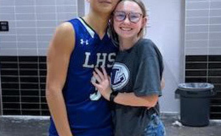 AJ Rosales is pictured here with his girlfriend, Nevaeh Stevens, a fellow senior at Lampasas High School. courtesy photo
