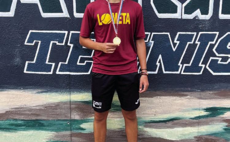 Ivan Oliver is the regional champion for Lometa tennis. COURTESY PHOTO | FRANK REYES III