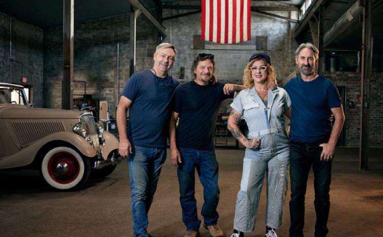 “American Pickers” hosts, left to right, Robie Wolfe, Jersey Don, Danielle Colby, and Mike Wolfe will be filming new episodes in Texas this October. COURTESY PHOTO | CINEFLIX PRODUCTIONS