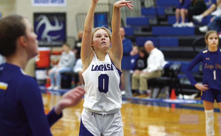 FILE PHOTO Addison Borchardt and the Lady Badger basketball team will begin their season with a scrimmage in Hutto on Saturday. The varsity will start at 1 p.m.