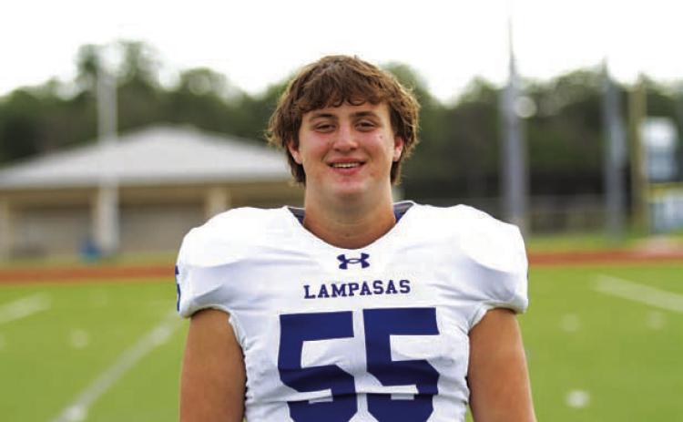 Name: Carter Toups Class: Senior Sport: Football and Track Favorite Teacher or Coach: Coach Cottle Favorite Place in Lampasas: Storm’s One Person You Look Up To: God Main Goal This Season: Become a bigger leader