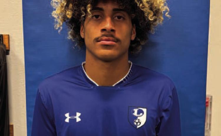 Name: Jaden McElwain Class: Senior Sport: Soccer, Track and Football Favorite Teacher or Coach: Richter Favorite Place in Lampasas: Whataburger One Person You Look Up To: My dad Main Goal This Season: Win state