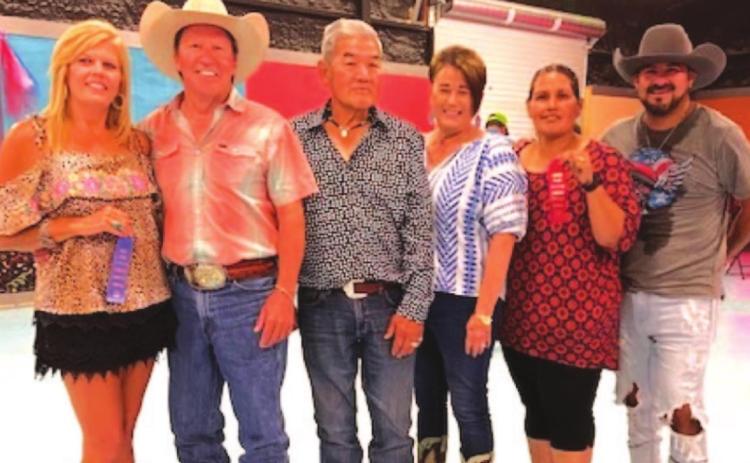 Winners in the waltz contest were, from left, Ronda Martin and Mark Wengler, first place; Tommy and Amy Lamb, third place; and Sophia DeLeon and Armondo Rosales, second place. COURTESY PHOTO