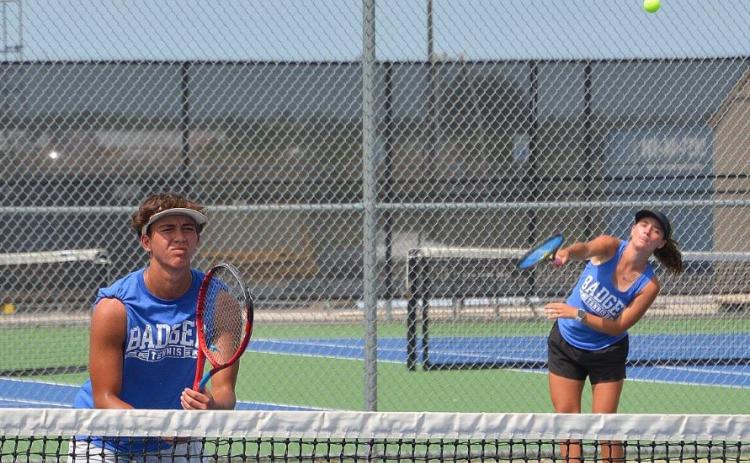 Clyde Ashfield, front, and Caroline White will compete at the regional tournament in Bryan. COURTESY PHOTO | KENNETH PEISER