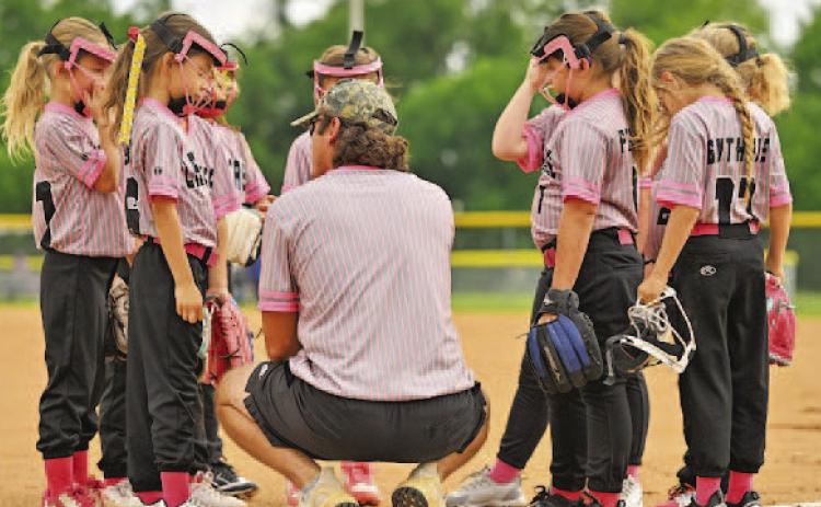 This young softball team was one of many competing during the LCYLA season. COURTESY PHOTO