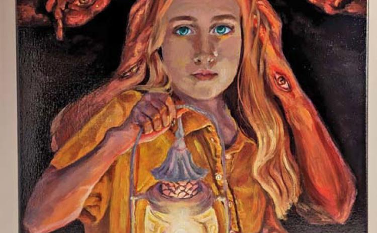 Daphne Davenport’s art piece is “The Lantern of Will.” veronica butler | dispatch record
