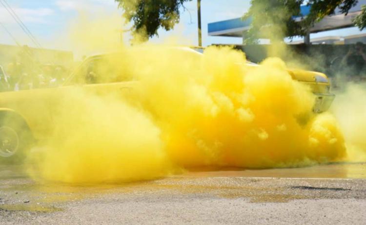Tom York’s 1969 Chevrolet Nova won the Sulphur Creek Car Cruise burnout competition in 2019, the last time the event was held. The 2020 cruise – like many public events last year – was canceled due to coronavirus concerns, but organizers anticipate a good turnout this weekend. FILE PHOTO