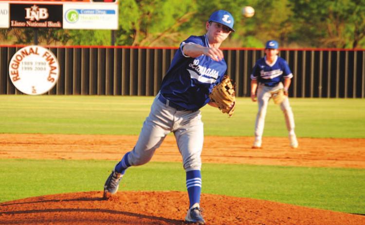 Carson Bekker releases a pitch during his start against the Llano Yellowjackets on Tuesday night. HUNTER KING | DISPATCH RECORD