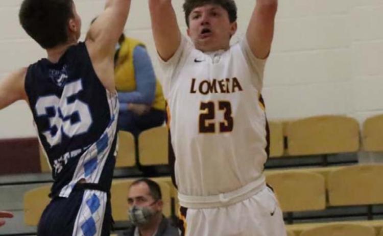 Braden Ramirez takes an outside shot in a previous game. EMILY ANDRADE | LOMETA ISD YEARBOOK