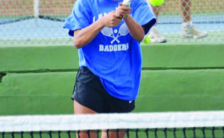 Sam Lopez swings through a backhand shot at the tournament. COURTESY PHOTO | KENNETH PEISER