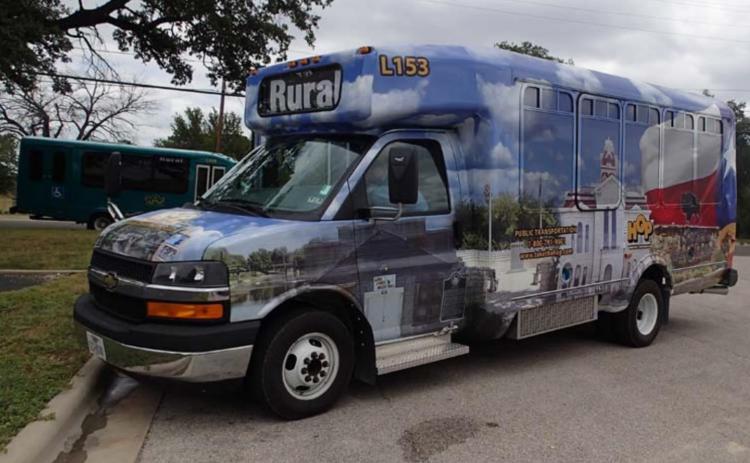 This is one of three buses dedicated by The HOP to serve Lampasas County residents. THE HILL COUNTRY TRANSIT DISTRICT | COURTESY PHOTO
