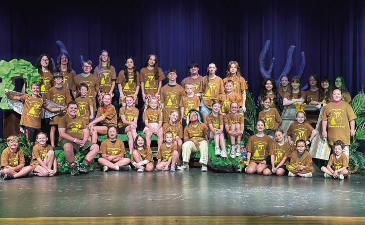 Lampasas High School hosted its Little Badger Theatre camp last week. Pictured above are campers and counselors who participated in the five-day camp that concluded with a performance of “Winnie the Pooh.” COURTESY PHOTO