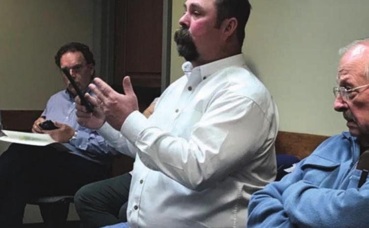 Justice of the Peace Pct. 2 and 3 Camron Brister was one of the participants in Monday’s discussion on whether to revise map boundaries. MONIQUE BRAND | DISPATCH RECORD