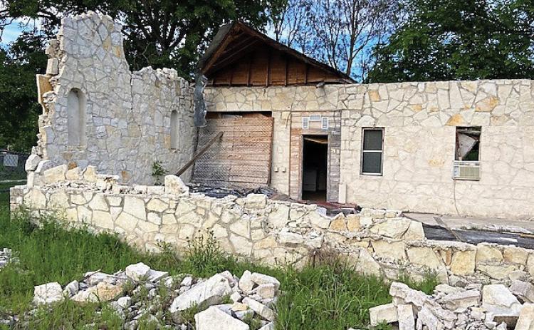 St. Paul’s AME Church on East Fourth Street is considered the most endangered of the Lampasas properties on the Preservation Texas list for 2023. courtesy photo | preservation texas