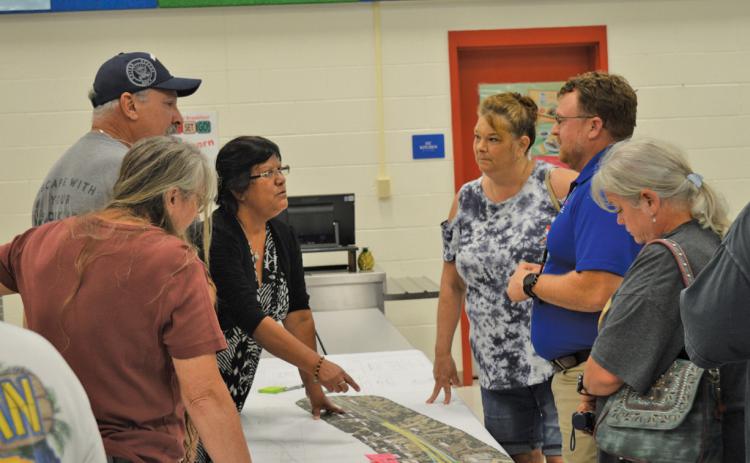 Lampasas County residents voiced concerns during Thursday’s meeting over U.S. Highway 190 expansion plans proposed by the Texas Department of Transportation. erick mitchell | dispatch record