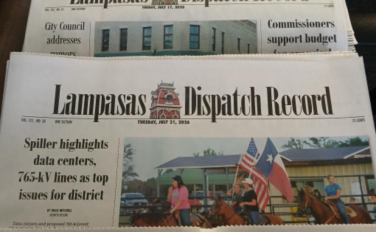 Starting with the Aug. 4 edition, the Dispatch Record will come from a new printing plant with a slightly more narrow paper width.