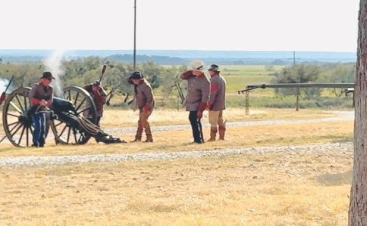 Saltworks Camp No. 2353 artillery battery demonstrates live fire with “The Judge” at the recent Sons of Confederate Veterans Camp Muster event. Cheryl Lauw | courtesy photo