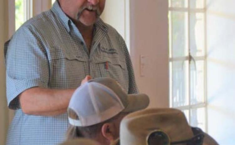 Lampasas Building Official Frank Ellett speaks Sept. 16 during a town hall about building codes. MONIQUE BRAND | DISPATCH RECORD