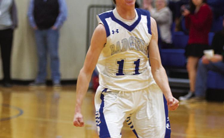 Jax Pratus screams in celebration as the final buzzer sounds. HUNTER KING | DISPATCH RECORD