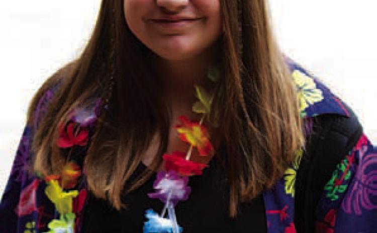 HUNTER KING | DISPATCH RECORD Zoey Leach brought a tasty treat with her to Lampasas Middle School Thursday morning to celebrate the final day of school.