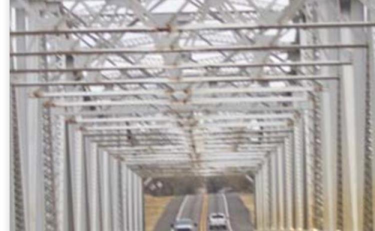 Vehicles cross the U.S. Highway 190 bridge over the Colorado River at the San Saba County line. JEFF LOWE | DISPATCH RECORD