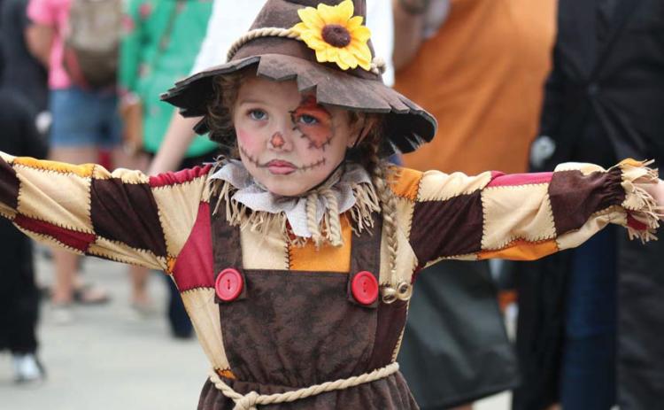 File Photo Expect to see some creative costumes, like this scarecrow from a previous event, at Squared Silly on Saturday from 5-7:30 p.m. around the courthouse square.