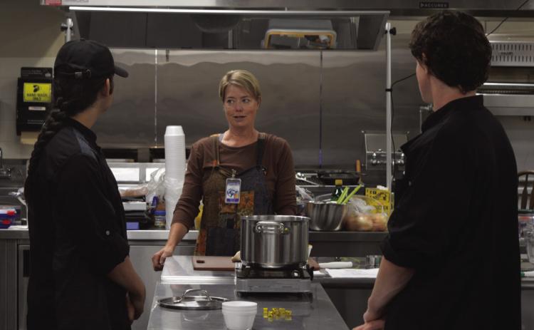 LHS culinary arts teacher Tracey Davis provides instruction to students before cooking begins. ERICK MITCHELL | DISPATCH RECORD