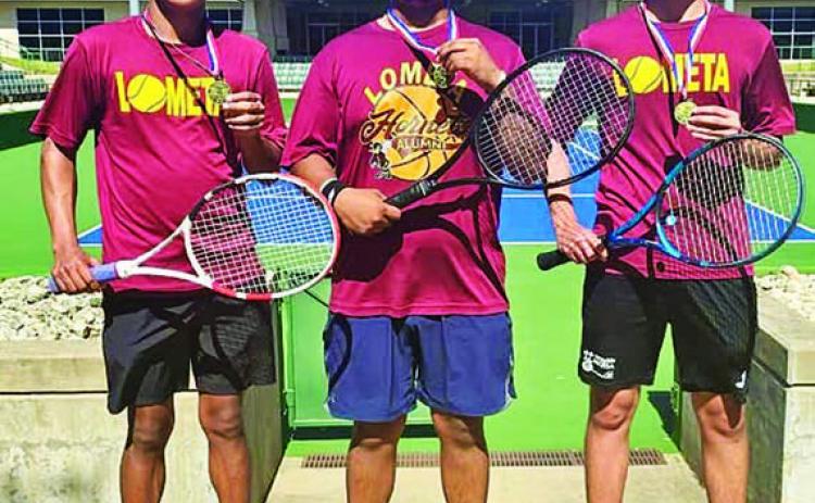 Jeremiah Torres, left, Emmanuel Prado and Ivan Oliver Douwsma pose with their medals from last week’s tournament. COURTESY PHOTO | FRANK REYES III
