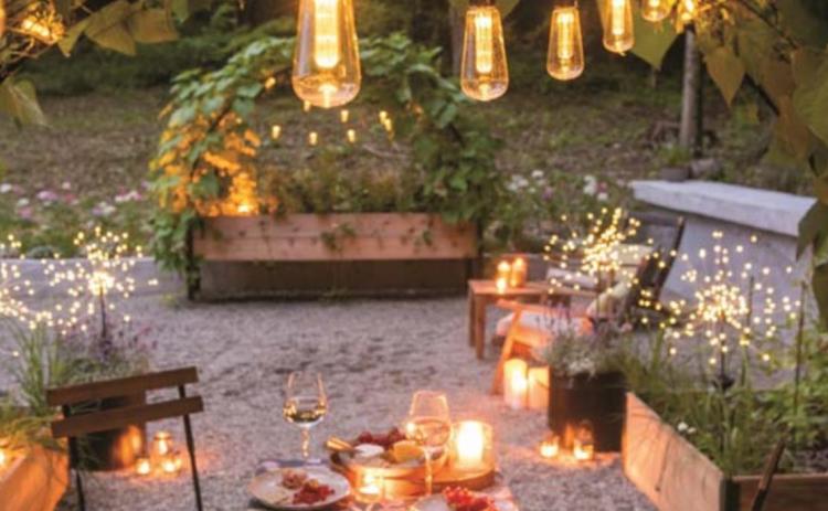 Enjoy an after-dark glow on the patio or deck with retro Edisonbulb solar lights. COURTESY PHOTO | GARDENER’S SUPPLY COMPANY