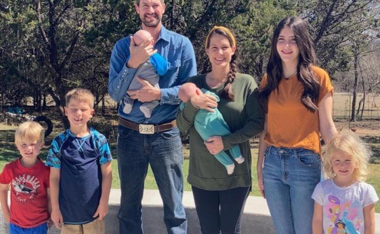 Pictured is the Glass family, which now includes Jack, 3; Ezra, 5; Nathan and Eleya, holding infants Judah and Jacob; Lily, 13; and Abigael, 4. COURTESY PHOTO