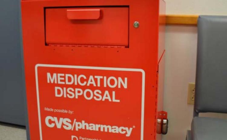 Those who have unwanted prescription drugs but could not participate in the April 24 National Prescription Take Back Day can drop off the medicines at the Lampasas Police Department’s CVS Medication Disposal receptacle inside the lobby of the police station, located at 301 E. Fourth St. MONIQUE BRAND | DISPATCH RECORD