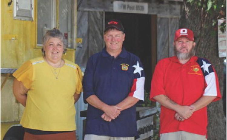 Pictured left to right are Ginnefer Cook-Gass, founder of Community Kitchen; Jay Jackson, quartermaster of the Lampasas VFW; and Chris Adolph, Lampasas VFW post commander. Joycesarah McCabe | Dispatch Record
