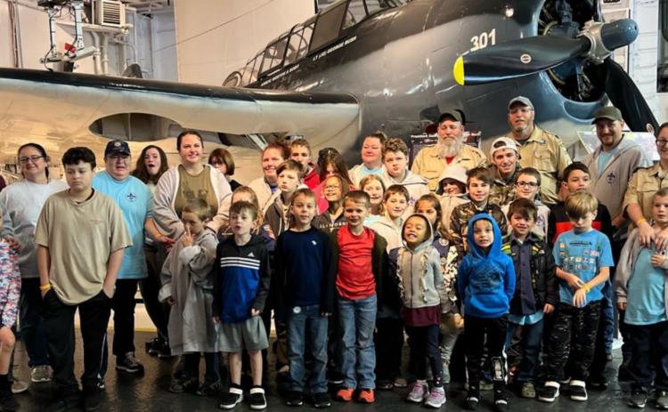 Scouts stay aboard USS Lexington