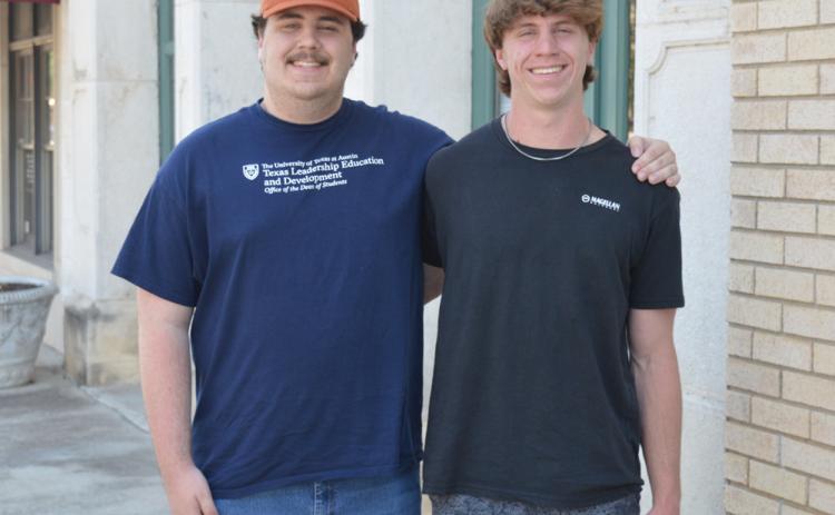 Cole Wheeler, at left, will teach world history at Lampasas High School, where brother Cale Wheeler will be a junior this next year. The elder brother also will serve as a UIL Speech and Debate coach, seeking to secure a state championship in the event with his younger brother and Cale’s teammates. erick Mitchell | dispatch record