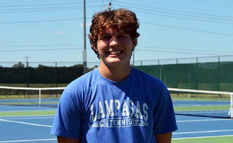 Name: Josiah Copeland Class: Senior Sport: Tennis Favorite Athlete: Carlos Alcaraz Favorite Hobby: Swimming Favorite Food: Pizza Favorite Movie: Full Metal Jacket