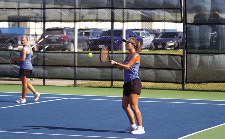 Caroline White and the tennis team wrapped up their season last week with a loss in the area round of the playoffs.