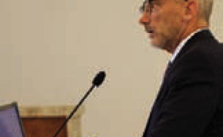 Lampass City Manager Finley deGraffenried announced in July he would step down. FILE PHOTO