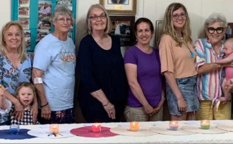 Officers for the new term of the L-M Garden and Civic Club are, left to right: Debbie Hicks, president; Sheri Stone, second vice president; Val Cash, secretary; Patricia Dorsey, treasurer; Laurie Davis, reporter; Candace Pauly, historian; Janie Potts, parliamentarian; and Tico Hicks, who provided the installation ceremony. Not pictured: Lewvon Hicks. COURTESY PHOTO