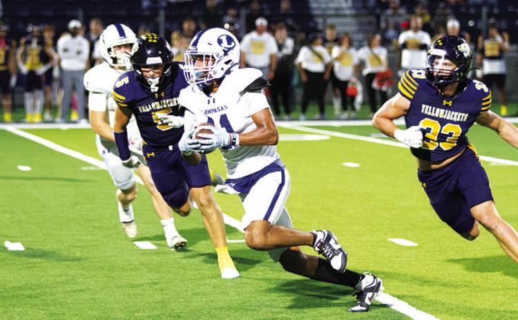 HUNTER KING | DISPATCH RECORD Jaden McElwain stood out for Lampasas on offense last week during the game against Stephenville.