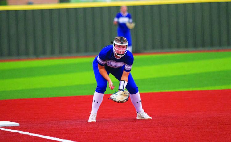 HUNTER KING | DISPATCH RECORD Kamryn Kothmann has been a consistent presence at third base for the Lady Badgers in her senior season.