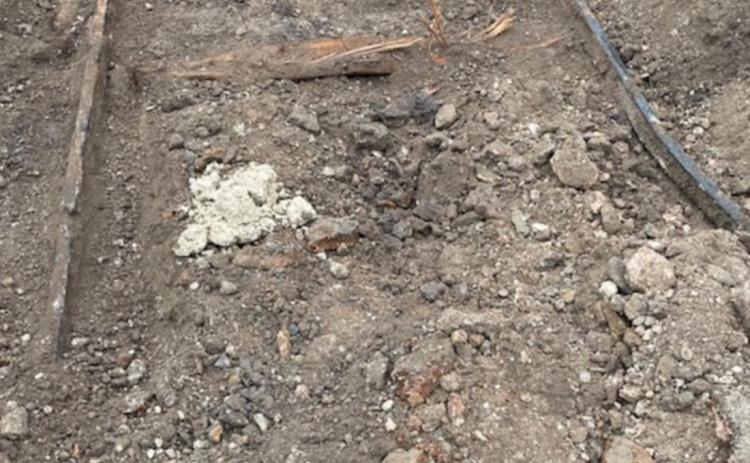 Streetcar tracks unearthed